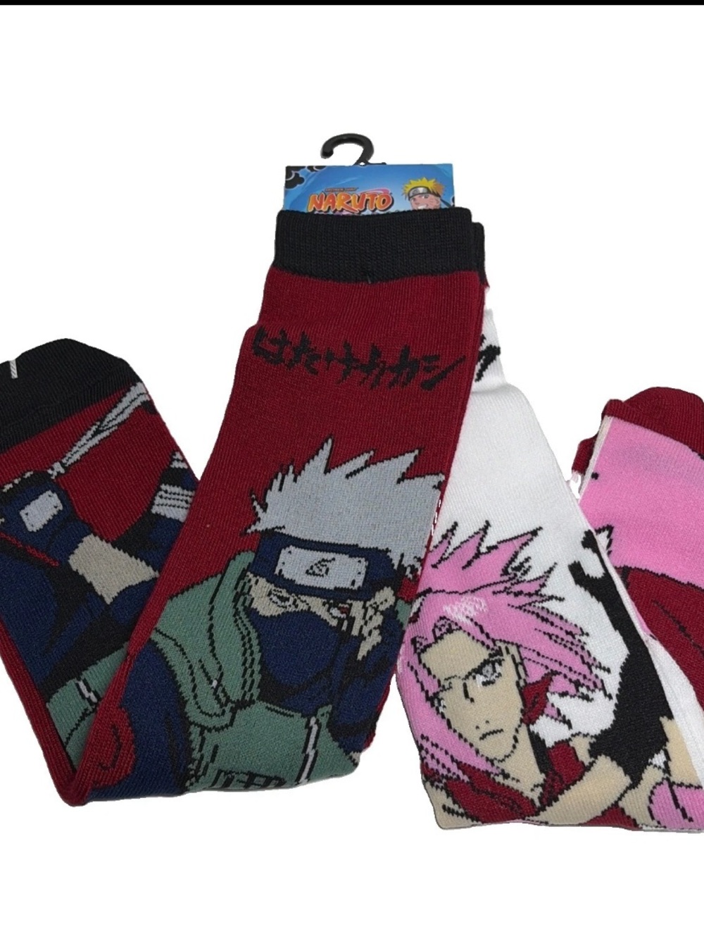 Naruto Shippuden Crew Socks 2 Pairs Anime Shoden Jump OSFM NWT